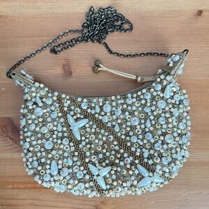 Mary Frances Sea of Pearls Beaded Mini Evening Bag